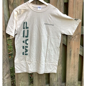 MACP Instructor T Shirt Large Tan Green Grappling Triangle Modern Army Gildan